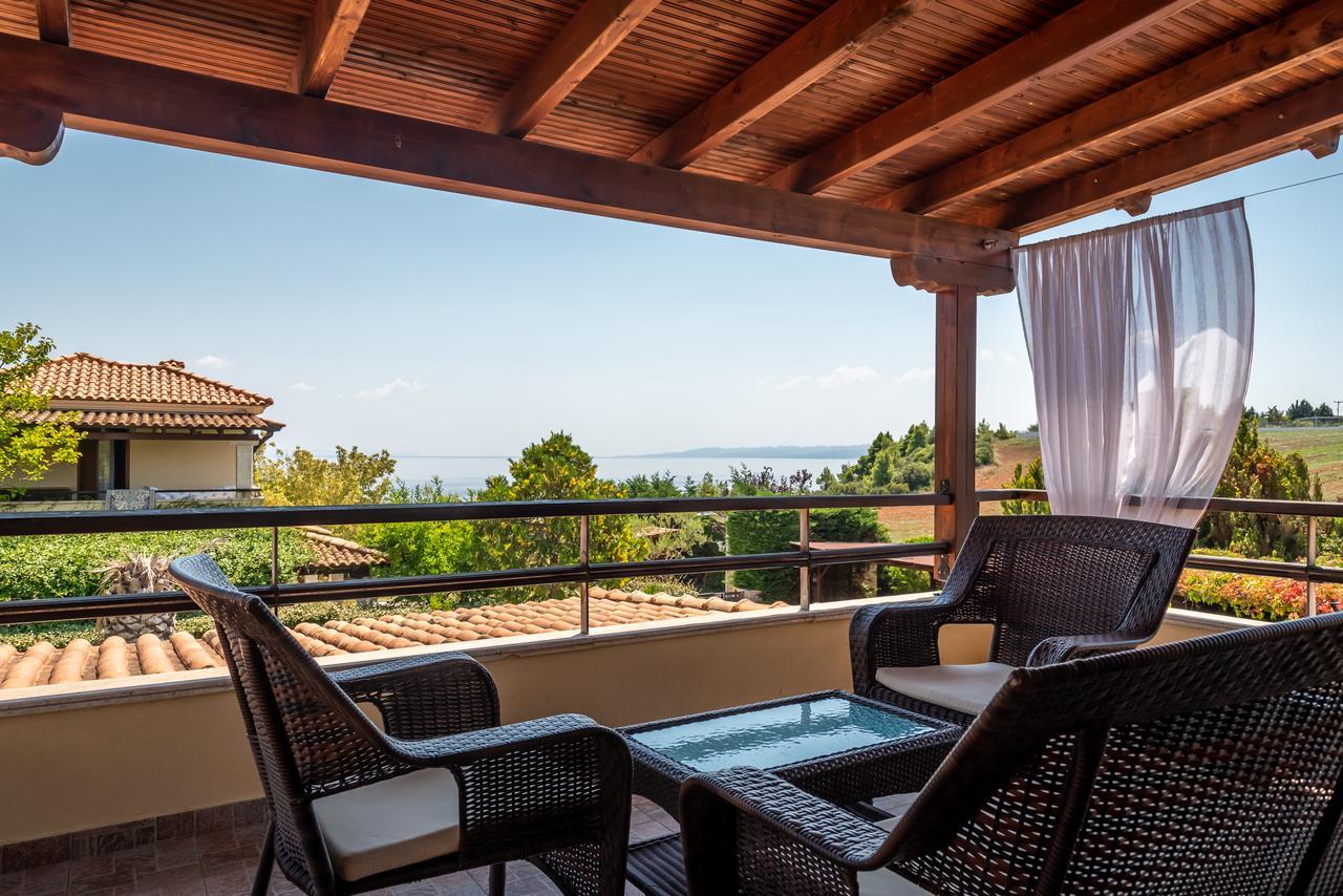 Blue Thea Luxury Villa In Afitos Zewnętrze zdjęcie